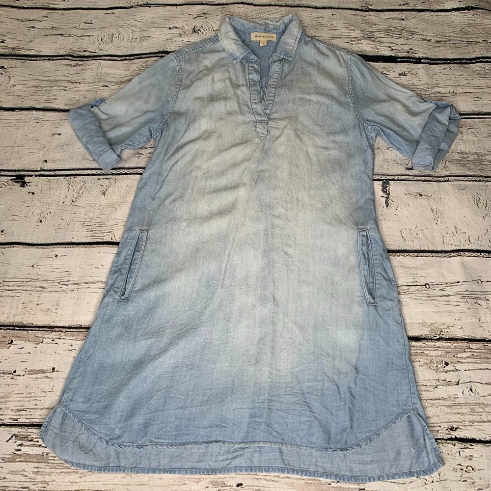 Cloth & Stone Chambray Shirt Dress Size S